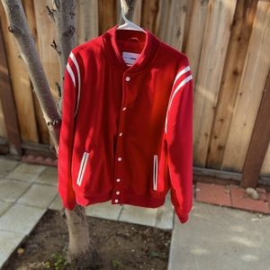 Red varsity jacket size XL